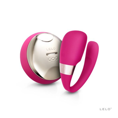 Вибратор для пар – LELO Tiani 3 Cerise – 2 мотора, пульт, гибкий корпус, 8 режимов