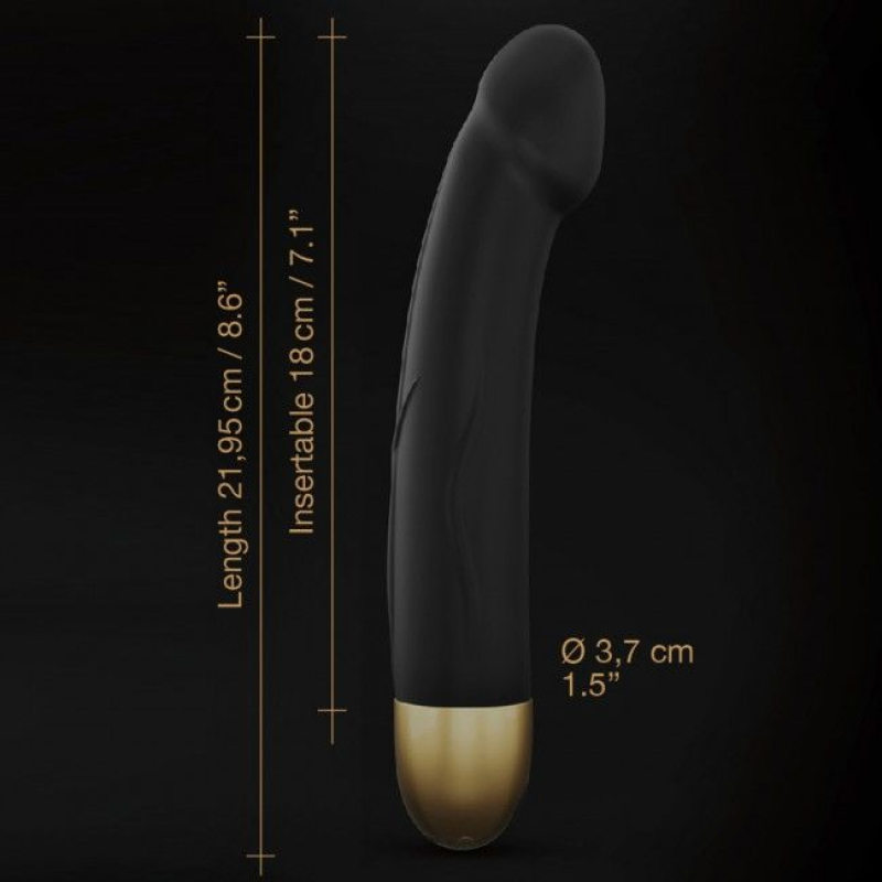 Вібратор для точки G – Dorcel Real Vibration M Gold 2.0 – довжина 22 см, 3 швидкості та 10 варіантів ритму