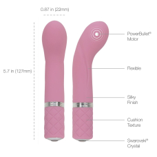 Вибратор для точки G – Pillow Talk Racy Pink с кристаллом Swarovski – гибкий корпус, подарочная упаковка