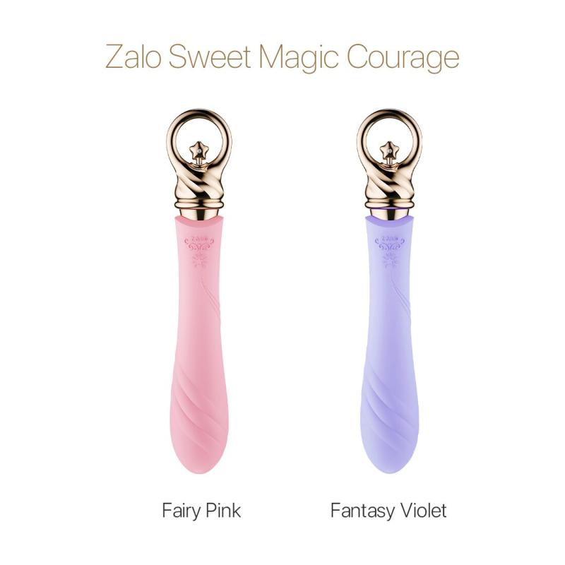 Вібратор для точки G з підігрівом до 42° – Zalo Sweet Magic Courage Fairy Pink – 8 режимів вібрації, довжина 14 см