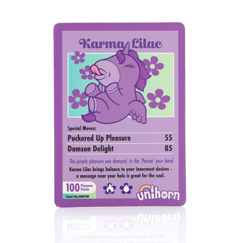 Вібратор-єдиноріжка з пульсацією для клітора Unihorn Karma Lilac, бузкового кольору
