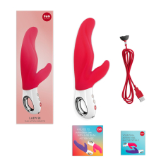 Вібратор-кролик для точки A – Fun Factory LADY BI India Red – 6 режимів та 6 швидкостей вібрації