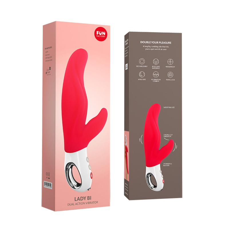 Вибратор-кролик для точки A – Fun Factory LADY BI India Red – 6 режимов и 6 скоростей вибрации