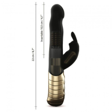 Вібратор-кролик Dorcel Baby Rabbit Gold 2.0 – з можливістю обертання головки на 360° + 5 рядів перлин, 7 вібро-режимів