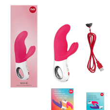 Вібратор-кролик – Fun Factory MISS BI Pink/White, 2 незалежні мотори, діаметр 4.2 см