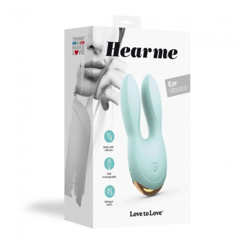 Вібратор-кролик – Love To Love Hear Me Menthe – 2 мотори, LED-підсвітка