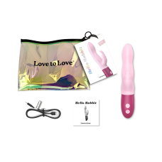 Вібратор-кролик – Love To Love Hello Rabbit Rose – гнучкий стовбур, 2 мотори, 7 режимів