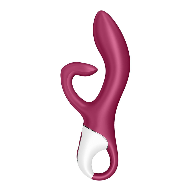 Вибратор-кролик с тройным отростком – Satisfyer Embrace me Berry – 12 режимов, водозащита