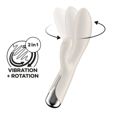Вібратор-кролик з ротацією – Satisfyer Spinning Rabbit 1 Beige – 3 мотори, обертання + вібрація