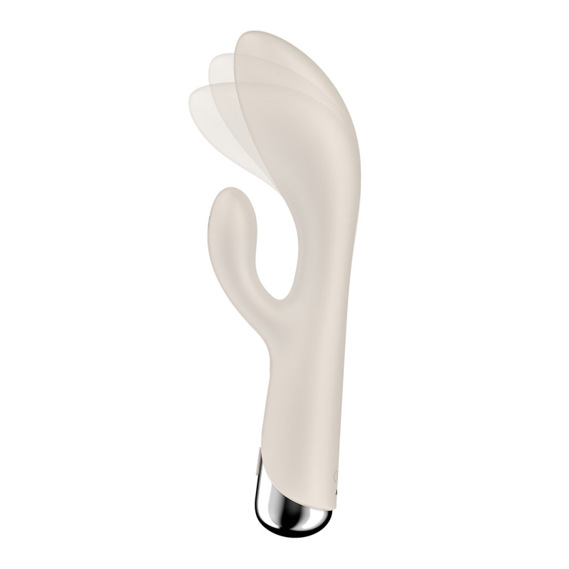 Вібратор-кролик з ротацією – Satisfyer Spinning Rabbit 1 Beige – 3 мотори, обертання + вібрація