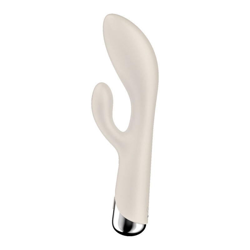Вібратор-кролик з ротацією – Satisfyer Spinning Rabbit 1 Beige – 3 мотори, обертання + вібрація