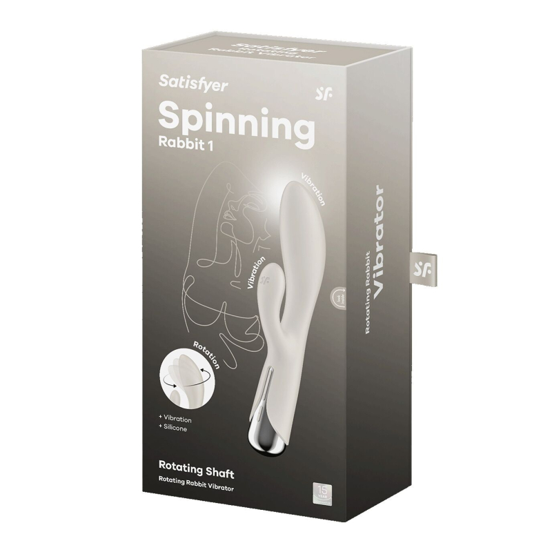 Вібратор-кролик з ротацією – Satisfyer Spinning Rabbit 1 Beige – 3 мотори, обертання + вібрація