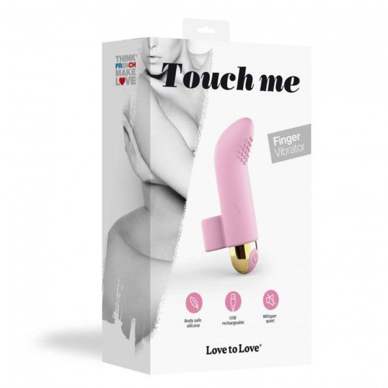 Вібратор на палець – Love To Love TOUCH ME ROSE – 10 режимів, текстурована головка