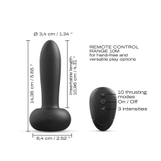 Вібратор-пульсатор – Dorcel Deep Thrust – з пультом, 10 пульсацій + 3 рівні інтенсивності