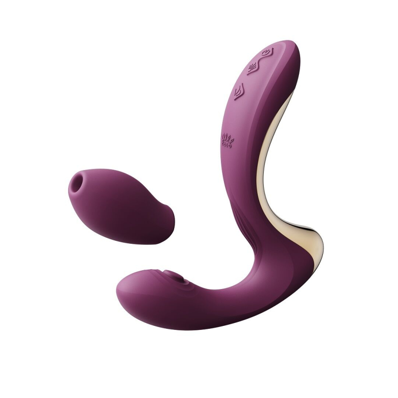 Вібратор-пульсатор з вакуумною насадкою Zalo 2в1 – Talis G-Spot PulseWave Vibrator Velvet Purple