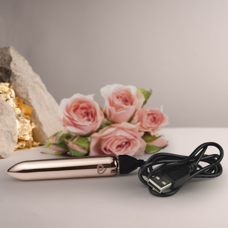 Виброкуля для стимуляции клитора Rocks Off Bullet Golden Rose, золотистая, 16 настроек
