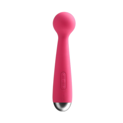 Вибромассажер мини Svakom Mini Emma Plum Red – интеллектуальный режим, 5 вибро-режимов + 5 уровней интенсивности