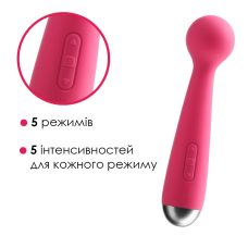 Вібромасажер міні Svakom Mini Emma Plum Red – інтелектуальний режим, 5 вібро-режимів + 5 рівнів інтенсивності