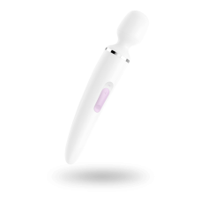 Вибромассажер Satisfyer Wand-er Woman (White/Chrome) – большой и мощный, размер XXL, 50 вибро-режимов