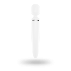 Вибромассажер Satisfyer Wand-er Woman (White/Chrome) – большой и мощный, размер XXL, 50 вибро-режимов