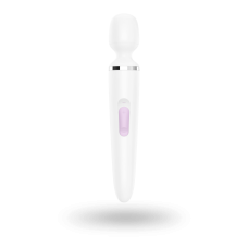 Вибромассажер Satisfyer Wand-er Woman (White/Chrome) – большой и мощный, размер XXL, 50 вибро-режимов