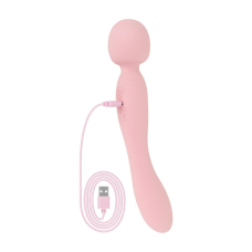 Вибромассажер (ванд) Good Vibes Only SIMI Double-Sided Wand Vibrator Soft Silicone, розового цвета