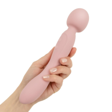 Вибромассажер (ванд) Good Vibes Only SIMI Double-Sided Wand Vibrator Soft Silicone, розового цвета