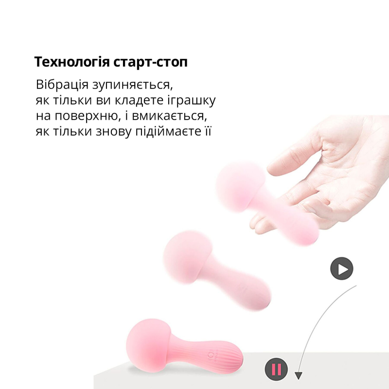 Вибромассажер с функцией ночника – Otouch MUSHROOM Pink – технология 