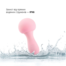 Вібромасажер з функцією нічника – Otouch MUSHROOM Pink – технологія "старт-стоп", 7 режимів
