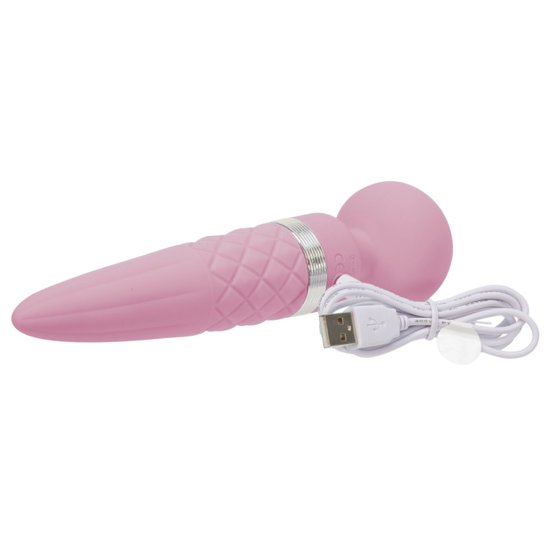 Вібромасажер з підігрівом до 38C – PILLOW TALK Sultry Pink – 2в1 класичний масажер + вібратор з обертовими рухами