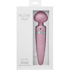 Вібромасажер з підігрівом до 38C – PILLOW TALK Sultry Pink – 2в1 класичний масажер + вібратор з обертовими рухами