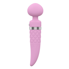 Вібромасажер з підігрівом до 38C – PILLOW TALK Sultry Pink – 2в1 класичний масажер + вібратор з обертовими рухами