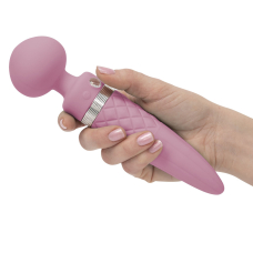 Вібромасажер з підігрівом до 38C – PILLOW TALK Sultry Pink – 2в1 класичний масажер + вібратор з обертовими рухами