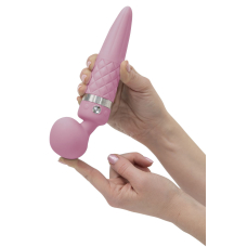 Вібромасажер з підігрівом до 38C – PILLOW TALK Sultry Pink – 2в1 класичний масажер + вібратор з обертовими рухами