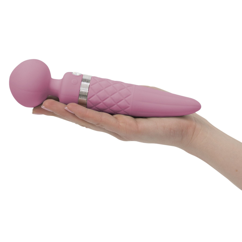 Вібромасажер з підігрівом до 38C – PILLOW TALK Sultry Pink – 2в1 класичний масажер + вібратор з обертовими рухами