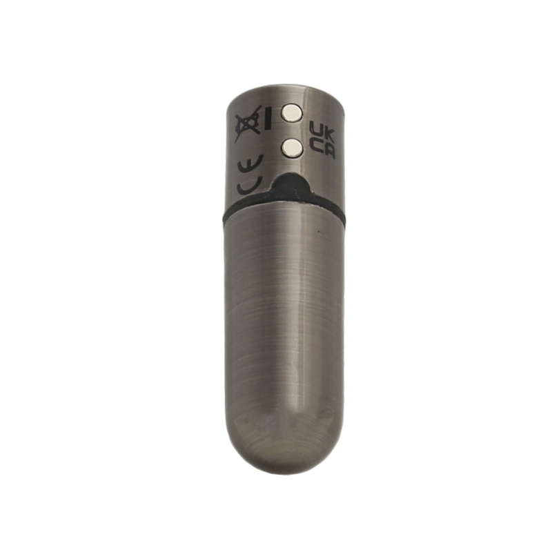 Вибропуля – PowerBullet First-Class Bullet Gun Metal – чехол-брелок, 9 режимов вибрации, дорожный замок