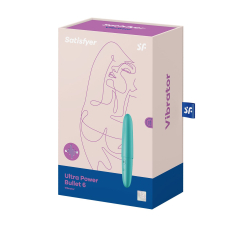 Вібропуля – Satisfyer Ultra Power Bullet 6 Turquoise – тревел формат, 5 режимів інтенсивності, 7 ритмів