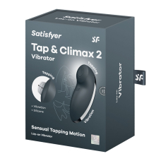 Вібростимулятор-пульсатор – Satisfyer Tap & Climax 2 Grey з ефектом постукування пальцем