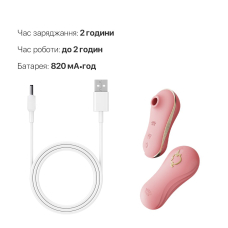 Віброяйце + вакуумний стимулятор – Zalo UNICORN Pink – 3 режими вакууму, 6 вібрацій, набір 2в1