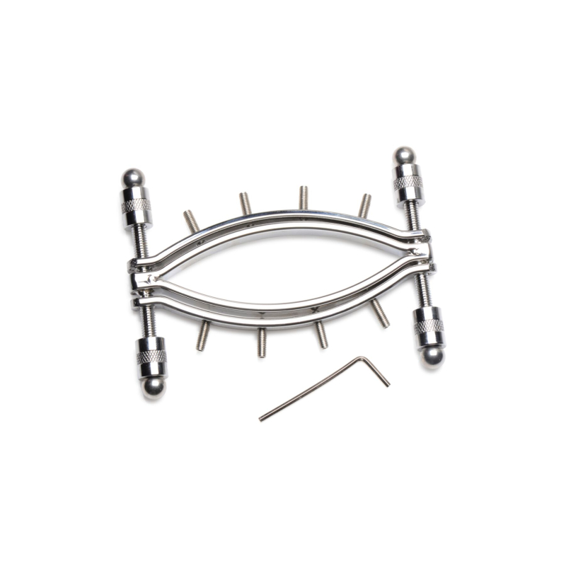 Зажим для вагины Master Series: Spread 'Em Poker Vagina Clamp with Adjustable Pressure Screws, ши
