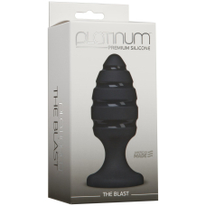 Анальний плаг зі спіральним каналом Doc Johnson Platinum Premium Silicone – The Blast – Black