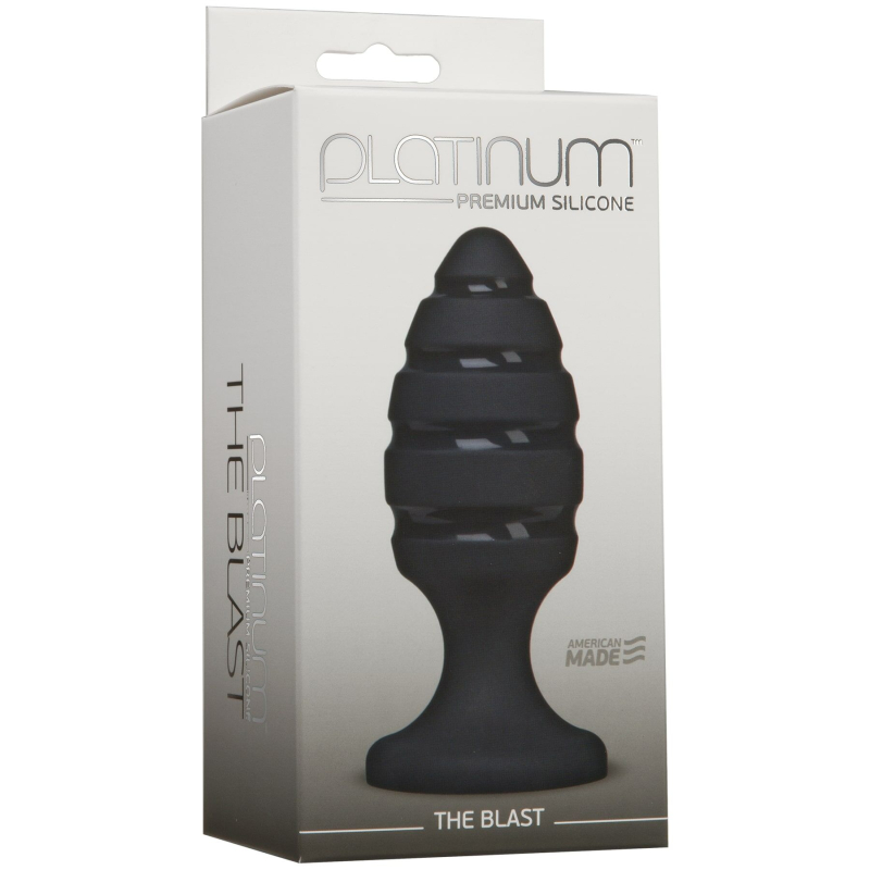Анальный плаг со спиральным каналом Doc Johnson Platinum Premium Silicone – The Blast – Black