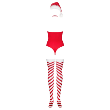 Боді Obsessive Kissmas teddy червоний L/XL