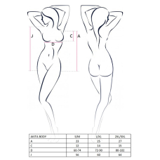 Боді з високим вирізом стегна Passion Exclusive AKITA BODY L/XL, червоний