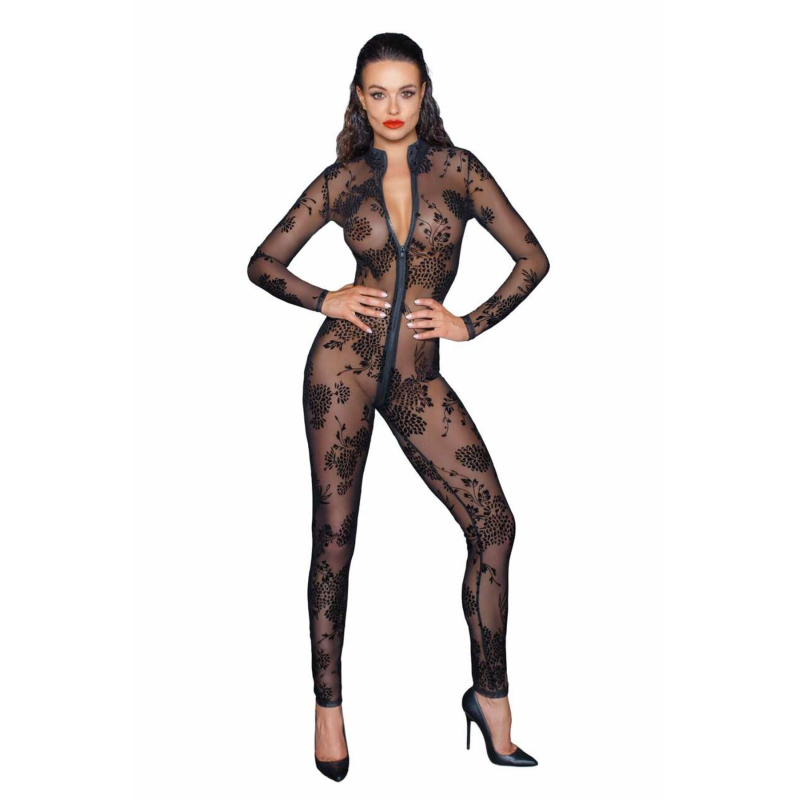 Бодістокінг Noir Handmade F237 Long tulle overall – L