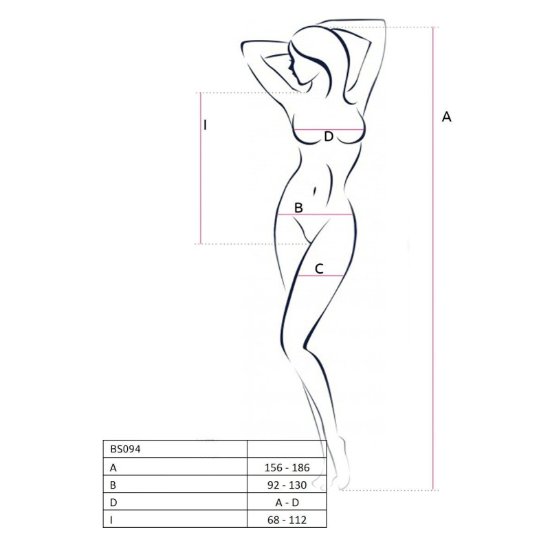 Бодистокинг с имитацией корсетной шнуровки Passion BS094 One Size, красный, цветочный узор, с доступом