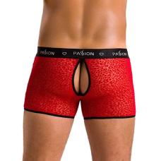 Чоловічі прозорі боксери Passion 046 SHORT PARKER 2XL/3XL Червоний, сітка, під леопард
