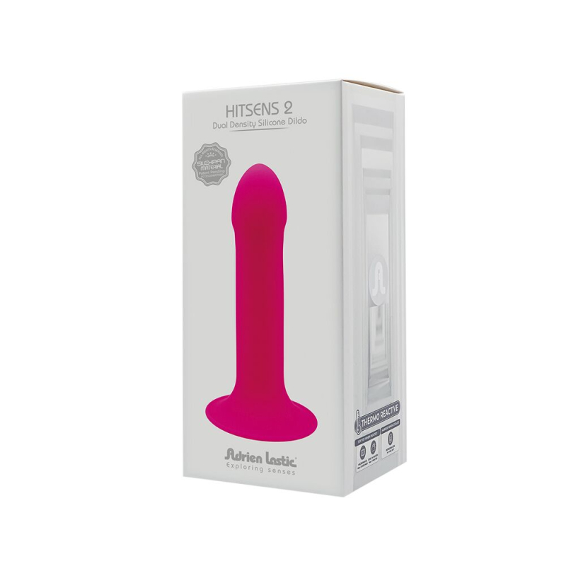 Дилдо з присоскою Adrien Lastic Hitsens 2 Pink, довжина 16.7 см, макс. діам. 4 см, підходить для страпона