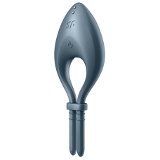 Эрекционное смарт-виброкольцо ласо с регулировкой размера Satisfyer Bullseye Dark Blue