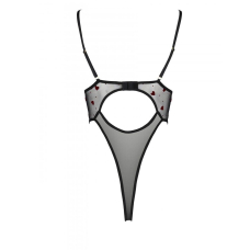 Еротичний боді з малюнком Passion LOVELIA BODY 2XL/3XL, чорний колір